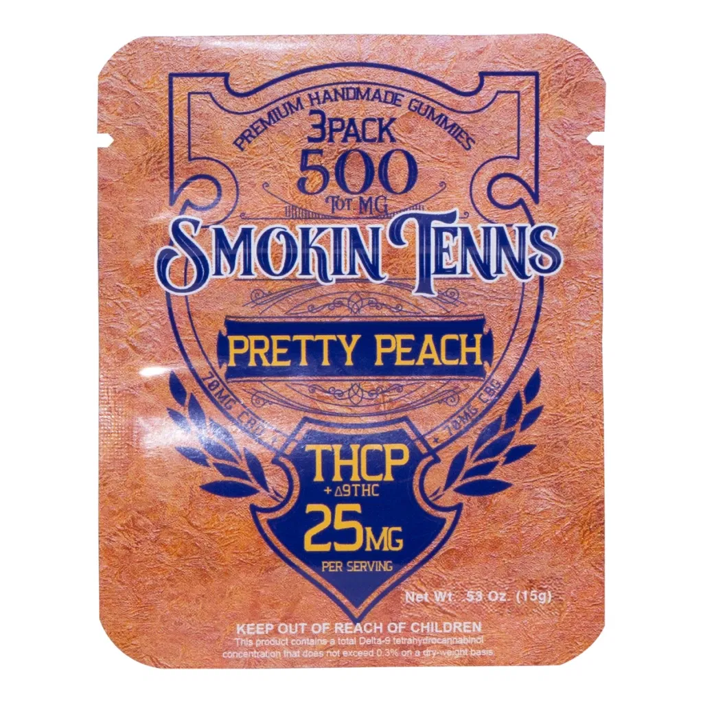 Buy Smokin Tenns THCP Gummies 165mg 3pc - (Pretty Peach) Online