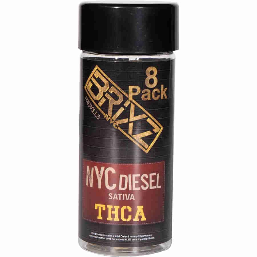 BRIXZ THCa Pre-Rolls 6g (8-pack) – NYC Diesel – Till salu