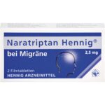 Köp Naratriptan Hennig 2,5 mg filmdragerade tabletter, 2 tabletter, online.