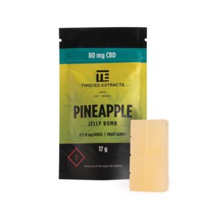 Köp Twisted Extracts Ananas-Geleebomben 80mg CBD