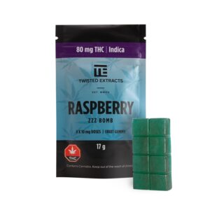 Köp Twisted Extracts Blue Raspberry Bomb (80 mg THC)